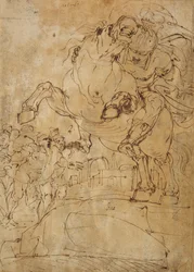 Marcus Curtius jumps into the Abyss, c.1574